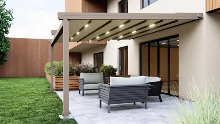 Ortaş pergola tente uygulaması